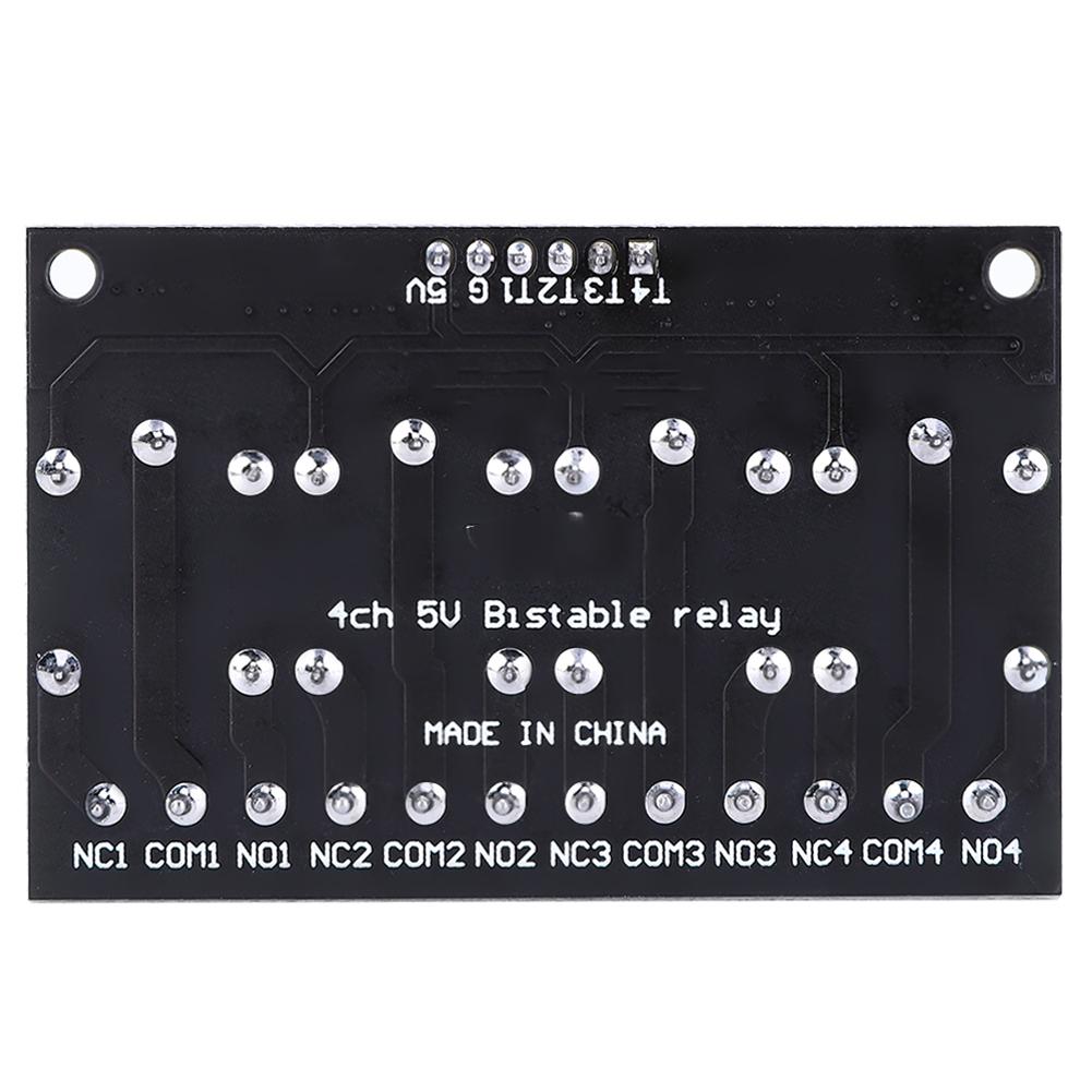 4-Channel Bistable Self-Locking Relay Module Button MCU Low-Level Control 5V Accuracy Low Level Relay Module Relay Module