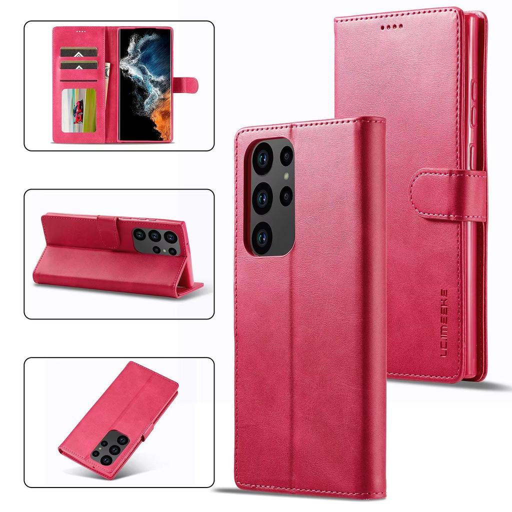 LC.IMEEKE Leather Flip Cover Phone Case for Samsung S23 S22 S21 Ultra Plus S21 S20FE A13 A53 A14 A54 A52 /iPhone 15 14 13 12 11 Pro Max XS MAX XR 8 7