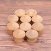 10pcs Handles 2.4X2CM Natural Wooden Cabinet Drawer Wardrobe Knobs Pull Handle