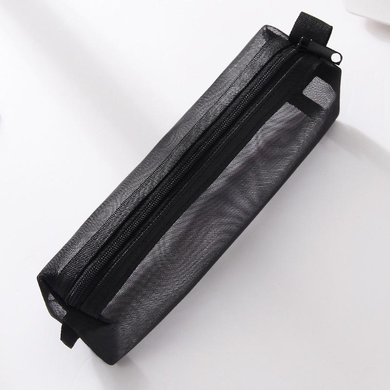 Сетчатый пенал прозрачный чехол для ручек милый простой эстетичный органайзер для сумки офисные школьные принадлежности для студенческой канцелярии