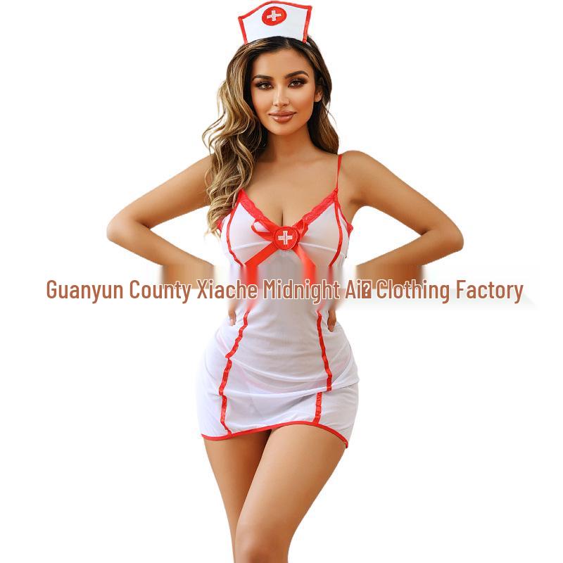 Сексуальный европейский и американский сетчатый комплект медсестры для женщин