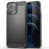 Case for iPhone 12 Pro - PROSHOP - Black - Flexible - Carbon Fiber - Maximum Protection