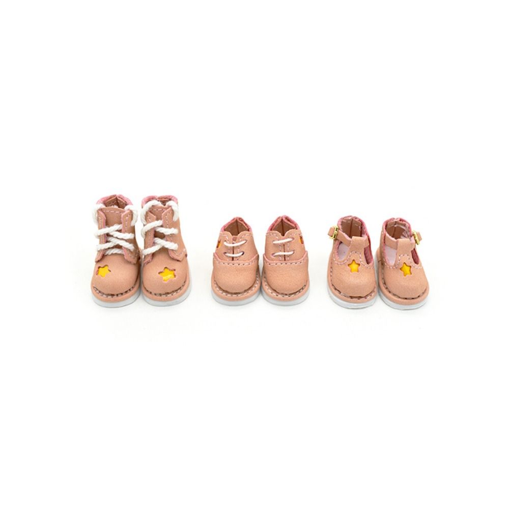 1 Pair Mini 1/8 Bjd Doll Leather Shoes High-top 1/8 Bjd Doll Boots Obitsu 11 Doll Boots Holala