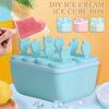 6/8 Cell Ice Cream Molds Chocolate Molds Ice Cube Tray Food Safe Popsicle Maker DIY Homemade Freezer Ice Lolly Mould