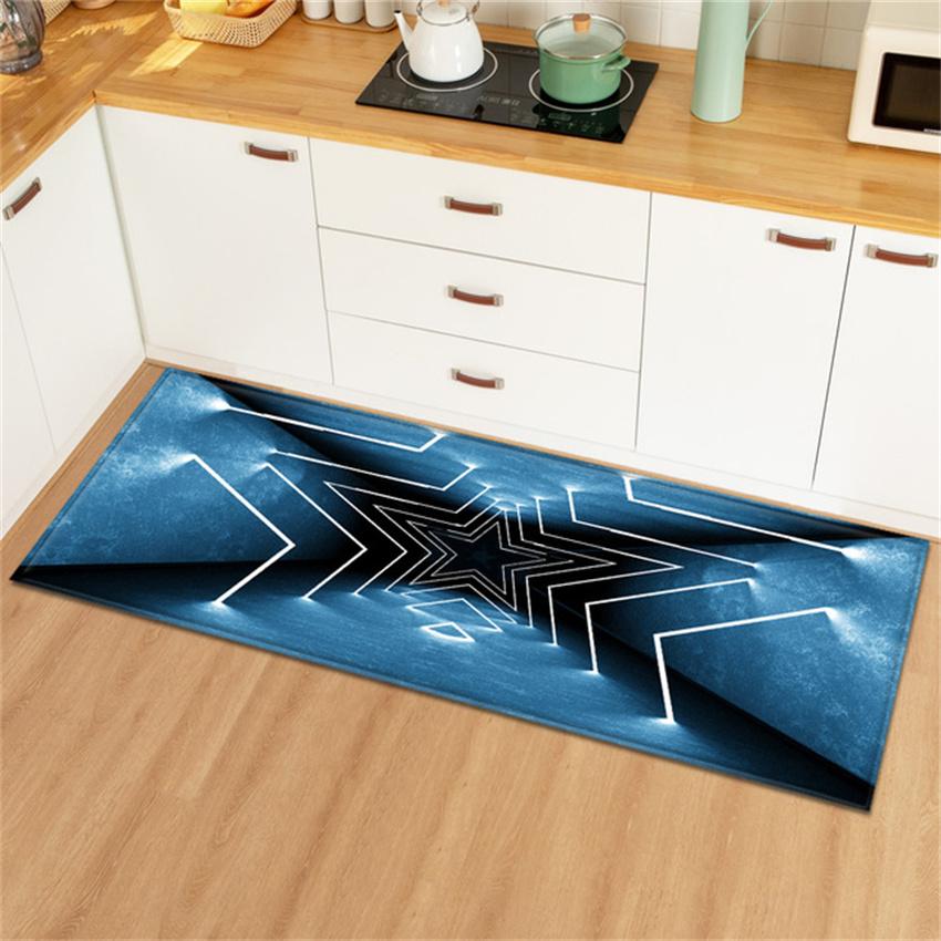 Magic Photo Rug for Kitchen Entrance Doormat 3D Vortex Illusion Pattern Printed Dining Room Rugs Multicolour Home Decoration