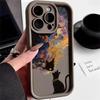 Чехол для мобильного телефона Apple iPhone 16 Pro, пара черных кошек, европейский и американский, Apple 15, противоударный 14/13 Pro Max, новый 12