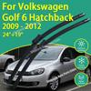 Передние силиконовые щетки стеклоочистителя для VW Volkswagen Golf 6 Хэтчбек 2009 - 2012 24"+19" Лопатки для лобового стекла Автомобильный дворник