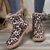 Fashion Snow Boots Women's Winter New Fleece Women's Shoes Warm Leopard Snow Boots Thick Cotton Warm Shoes Women's Boots