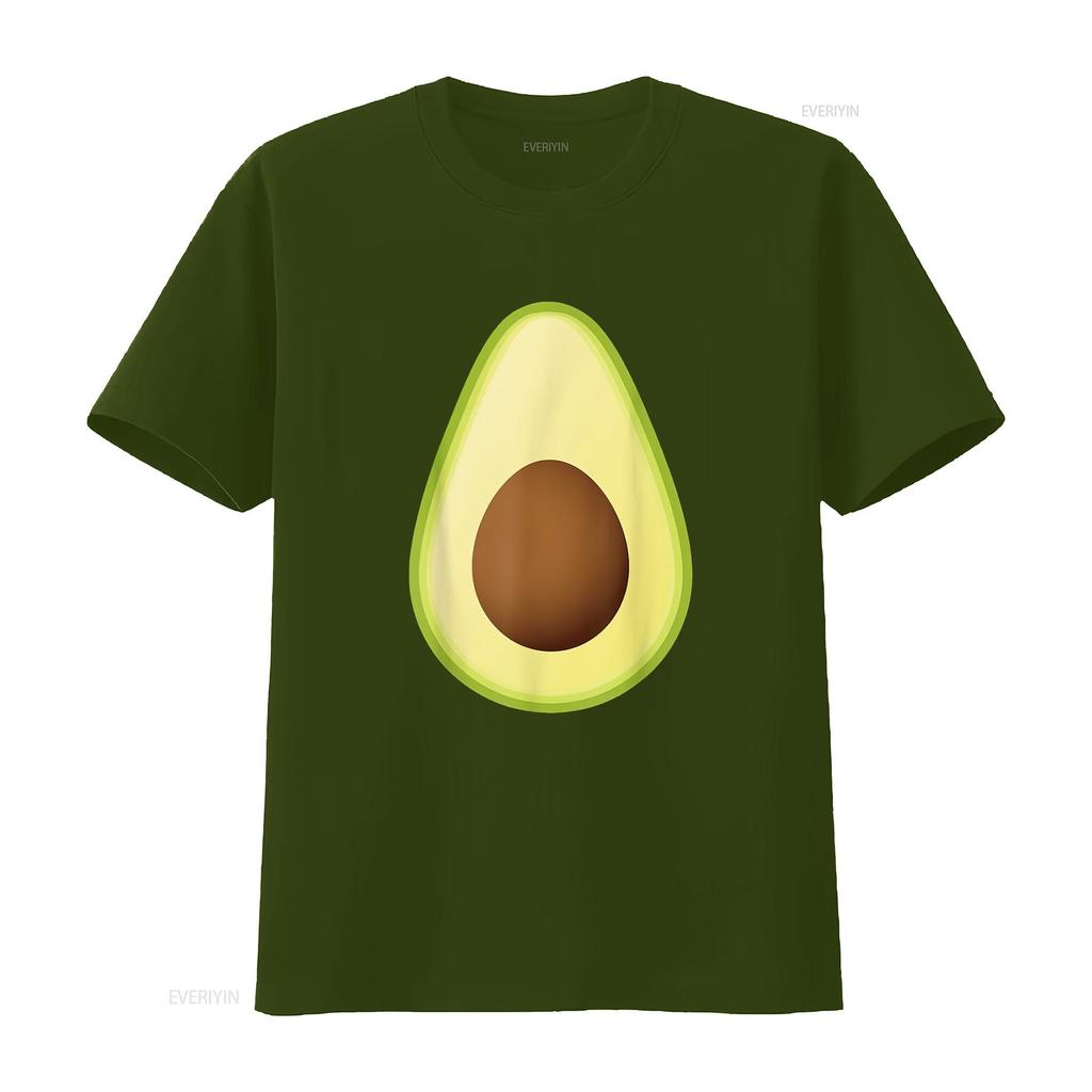 Womens Avocado Costume T Shirt Fruit Halloween Black 2XL vintage Washed Slightly Unisex Casual Breathable Stretched streetwear