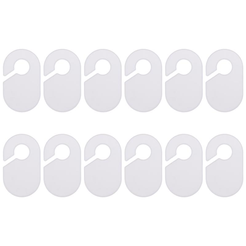 12 шт. белые пластиковые разделители размеров одежды кольца для маркировки одежды размерные бирки стойка