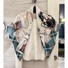 NINA SOLOR Double-Sided Sand Washed Twill Silk Scarf