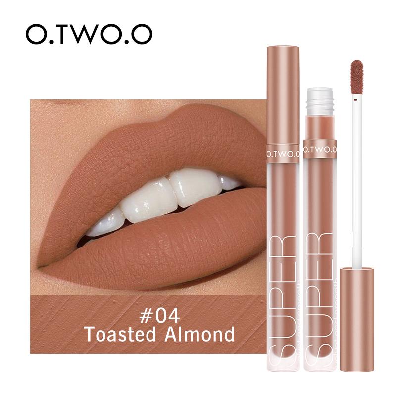 O.TWO.O Пигмент для блеска для губ, матовый бархатный макияж, водостойкая долговечная жидкая помада телесного цвета, коричневый, красный цвет для женщин 9134