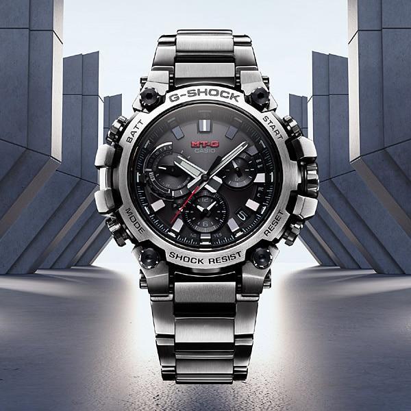 Casio Мужские часы G-SHOCK MTG-B3000D-1AJF [G-SHOCK MT-G Series Mens Metal Band] Круглые серебристые