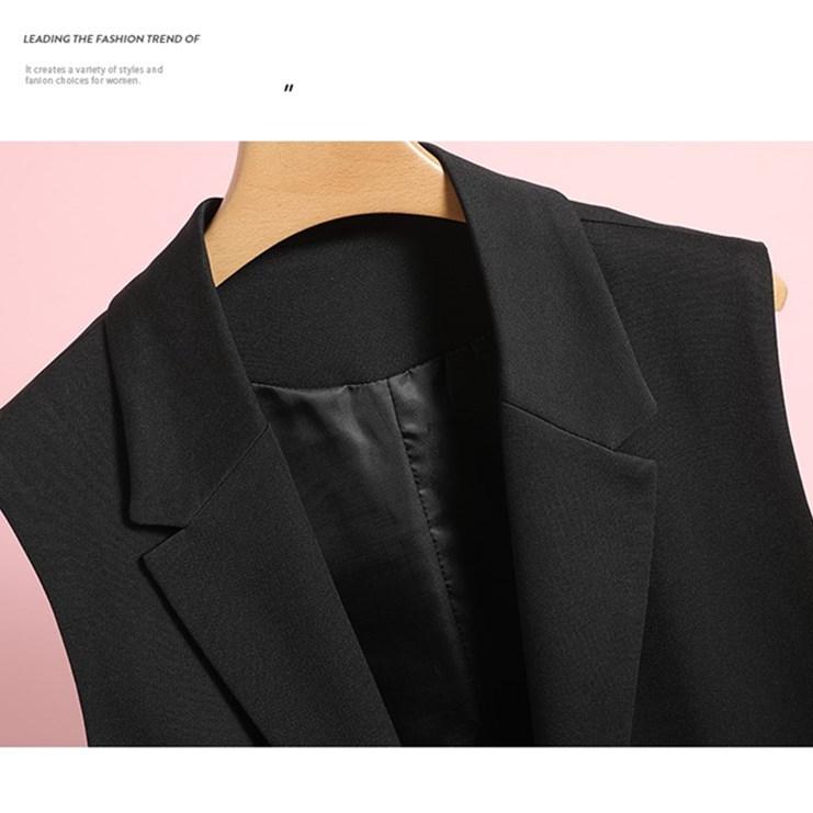 Костюм-жилет, женская верхняя одежда, модная весенне-осенняя новая свободная одежда с разрезом