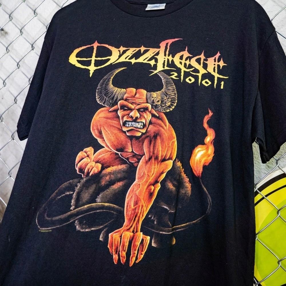 Ozzfest 2001 Concert Tee Ozzy Osbourne retro black tshirt Men Women S5XL Unisex T-Shirt