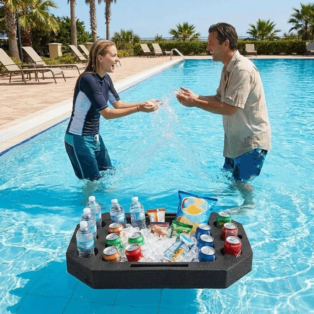 Multi-Hole Floating Drink Rack Multi-Function Drink Floating Tray Cup Holder  Swimming Pool