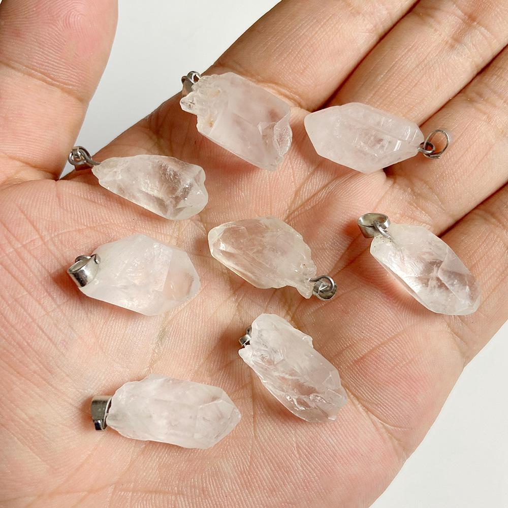 5pcs Irregular Raw Natural Stone Pendant Agates Quartz Crystal Pendant for Jewelry Making DIY Necklace Earrings Accessories