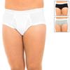 Pack of 3 U1000A Men's Breathable Fabric Briefs with Front Opening