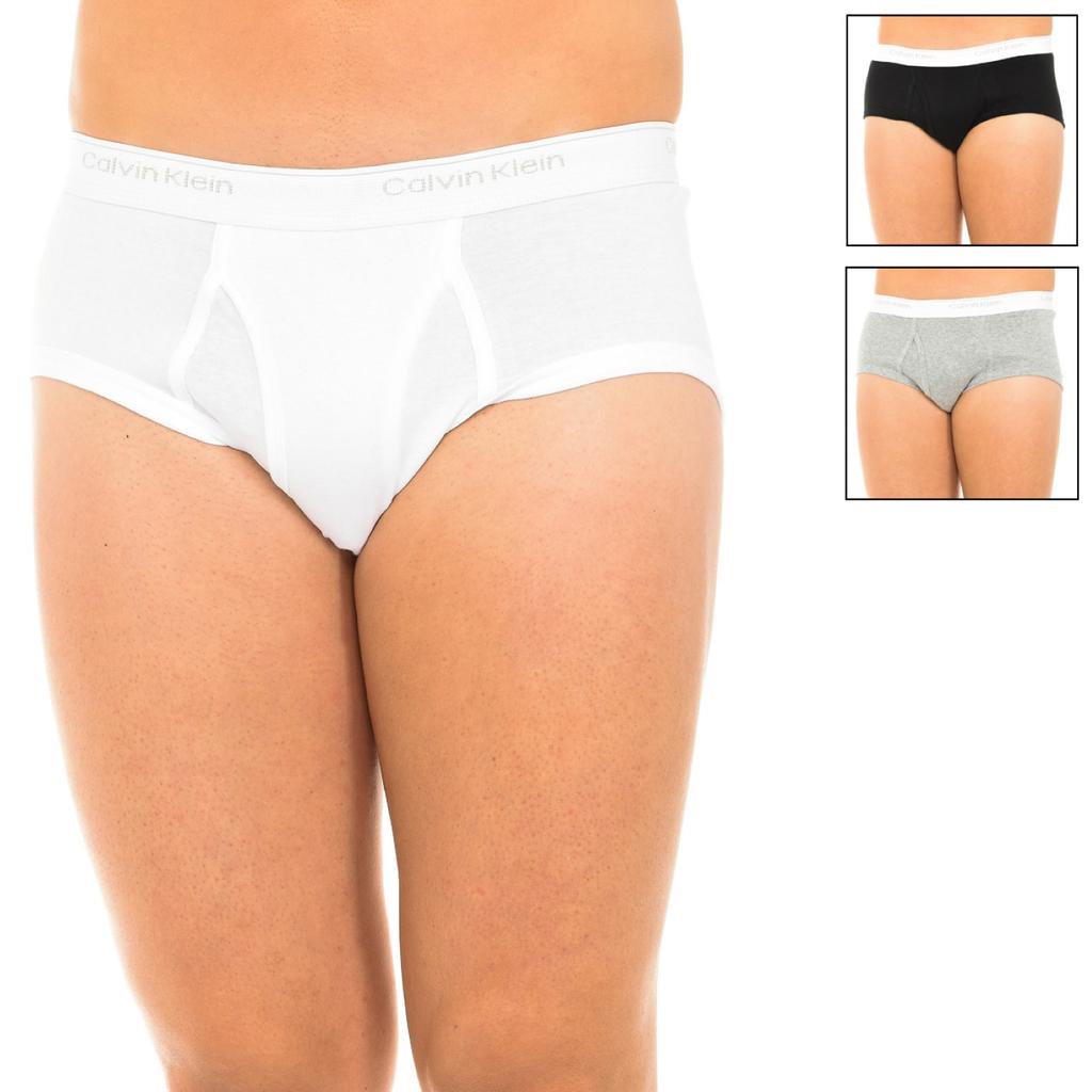 Pack of 3 U1000A Men's Breathable Fabric Briefs with Front Opening