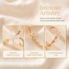 Crystal Integrated Finger Chain Bracelet Six-Leaf Flower Open Arm Bangle  Dating Wear