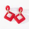 Pinkdudu 2024 Новые 12-цветные квадратные акриловые серьги-подвески, легкие роскошные многоцветные геометрические серьги для женщин, ювелирные изделия PD1488