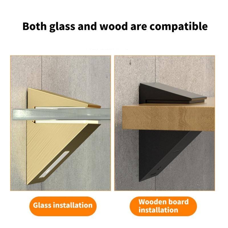 Multifunction Glass Shelf Mounting Brackets Modern Glass Shelf Holder Adjustable Clamps Wall Bracket for Glass or Wood Shelf