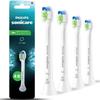 Продукт Достигает Задней Части Sonicare WC Compact Regular Сменные Насадки для Зубной Щетки Оригинальные Белые [Оригинал - Зубы] Белые+ (4 шт) HX6074/14