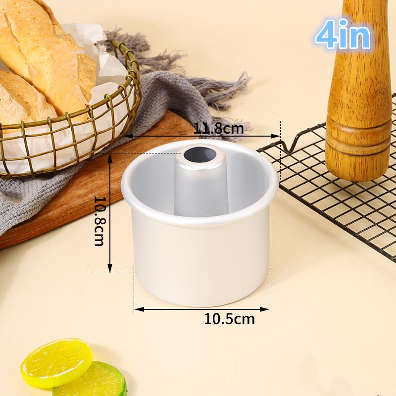 Круглая форма для шифонового пирога с отверстием посередине, форма для тостового хлеба со съемным дном, полая форма с трубой, инструменты для DIY выпечки, модель для выпечки, хлебница