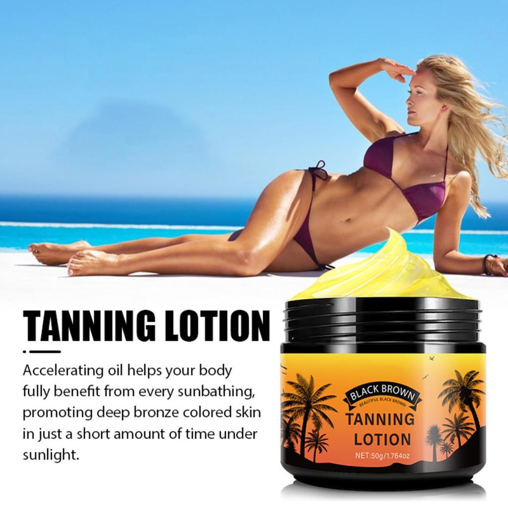 Интенсивный гель для загара, натуральный ускоритель загара, паста, гель, кремы для загара для соляриев и на открытом воздухе, 50 мл