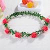 4 шт., корона с цветком розы, цветочный венок для волос для невесты, повязка на голову, гирлянда, головной убор, аксессуары для волос для женщин и девочек, свадебная вечеринка, фестиваль, реквизит для фотосессии