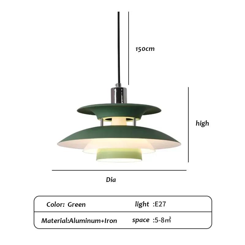 Цветная светодиодная люстра E27 датская люстра обеденный стол люстра гостиная столовая кухня коридор декоративный светильник