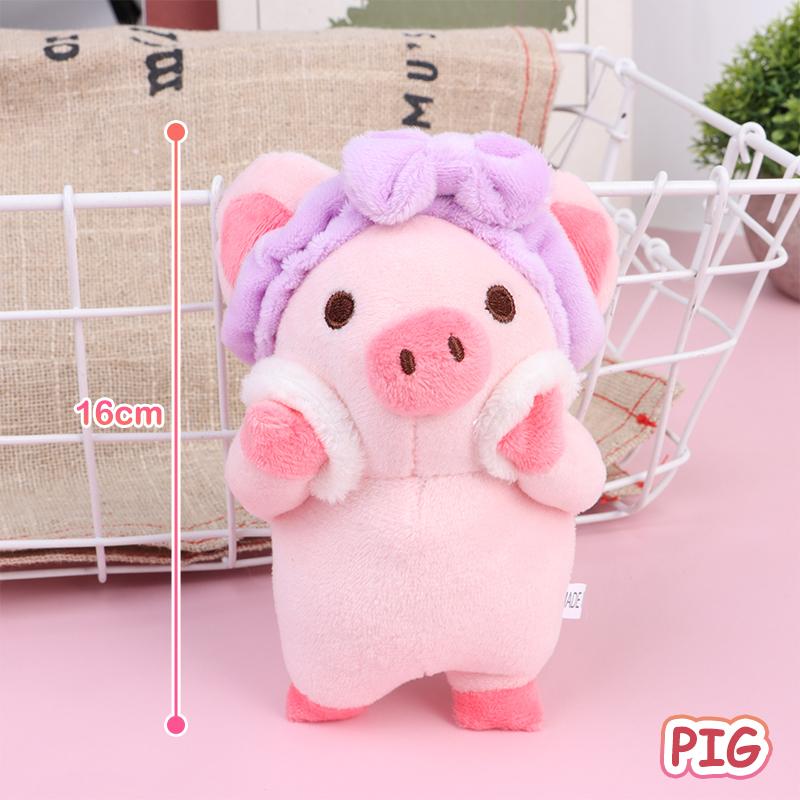 Bath Rabbit Piggy Bear Soft Plush Stuffed Doll Toy Keychain Bag Pendant Kid Gift