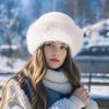 Winter Fluffy Fur Women Plush Cap Ear Protection Windproof Warm Headgear Fashion Female Caps