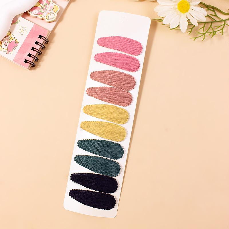 10 шт./компл., хлопковые заколки-бантики для волос с принтом для новорожденных, тканевые заколки в клетку, головные уборы для девочек, детские аксессуары для волос