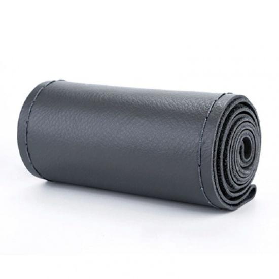 Оплетка на руль автомобиля, чехол на руль из искусственной кожи, диаметр 38 см, автоаксессуары с иглами и