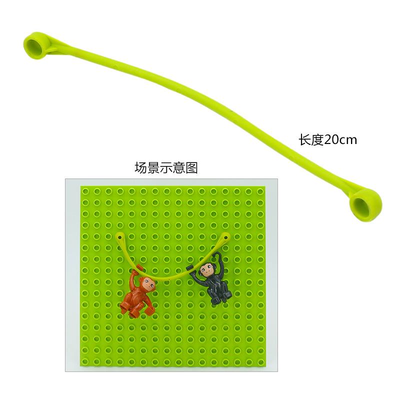 4 шт. Большой строительный блок Серия лесных растений Цветок Трава Дерево Наружное украшение Уличные аксессуары Совместимые сцены Игрушка для ребенка