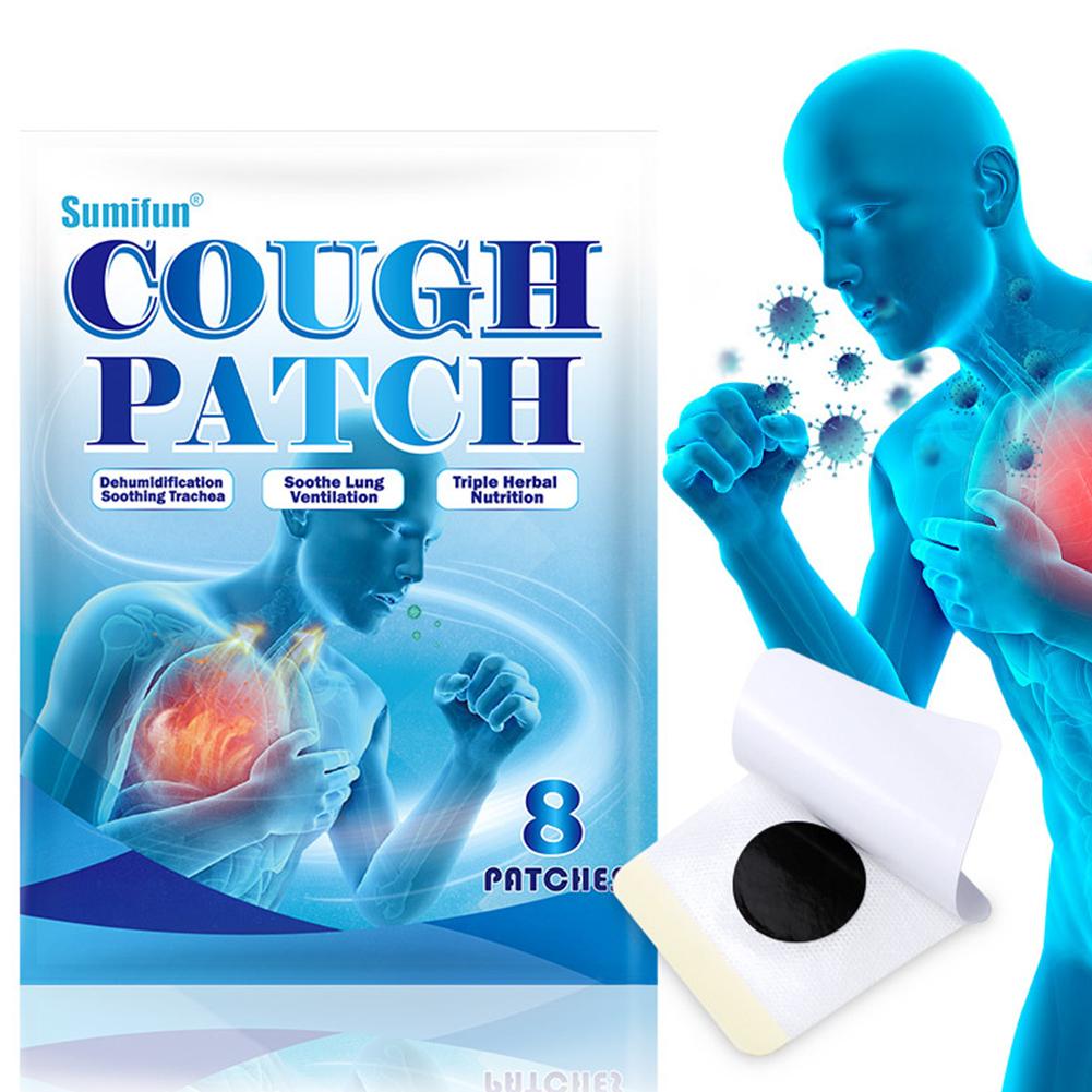 Пластырь от кашля 8 шт. Астма, простуда, боль в горле, пневмония, мокрота, китайский травяной пластырь против зуда U9M4