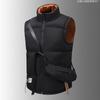 Осень и зима новый 2025 мужской хлопковый жилет со стойкой, свободный двусторонний терможилет, молодежный жилет без рукавов