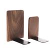 Black Walnut & Beech Wood Bookends - Customizable Logo Option