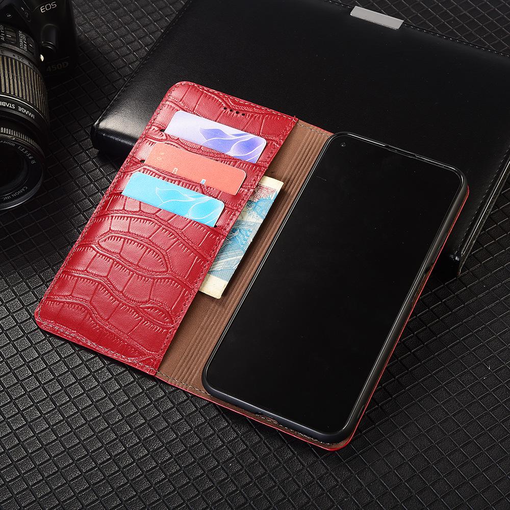 Crocodile Belly Genuine Leather Flip Case for IQOO3 5 7 8 9 10 11 11S 12 13 15 15R 15T Pro Ultra Wallet Cover Case Scratch Proof
