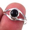 Natural Black Onex Gemstone Handmade 925 Solid Sterling Silver Ring Size 8 C8O73