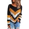 Женский модный повседневный сексуальный свитер в полоску с длинными рукавами и открытыми плечами, свободный вязаный пуловер, топы