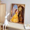 Disney Набор для алмазной мозаики DIY Круглый Настенный Декор для Дома Подарок Ручной Работы для Взрослых Часы Белль и Когсворт
