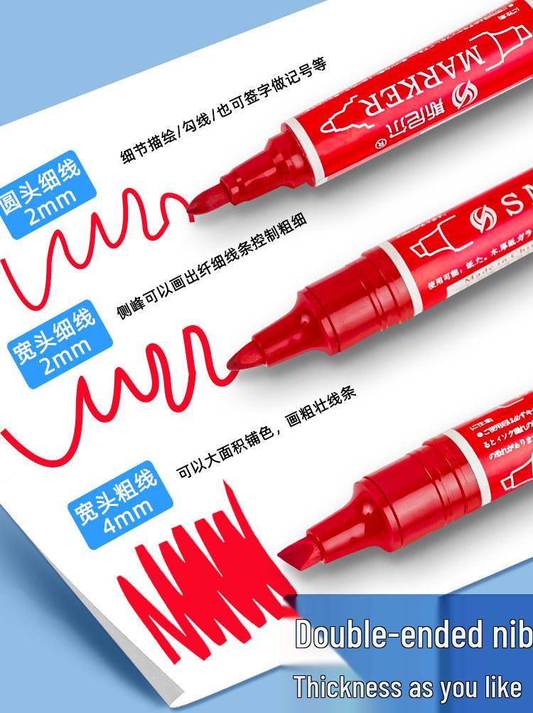 Масляные маркеры Snell с двумя наконечниками - Наборы из 12, 24, 30, 40 цветов для ручного письма и плакатов.