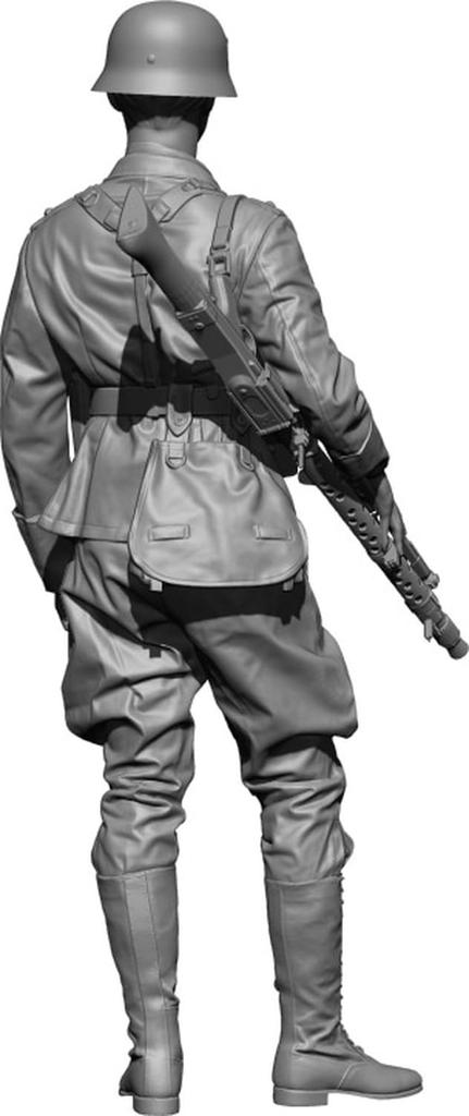 H3 Models WWII German Africa Machine Gunner 3D Printer Kit HS24094 1/24 (Human)