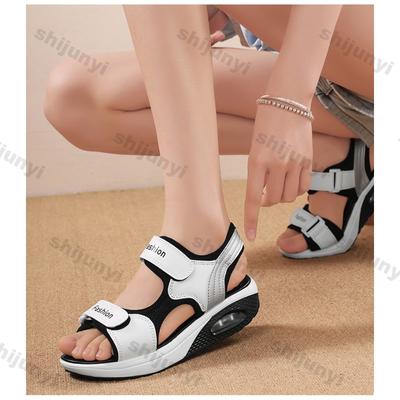 Модные женские сандалии 2025 Лето Новые дышащие кроссовки на платформе Модные увеличивающие рост Удобные нескользящие с мягкой подошвой Повседневная обувь