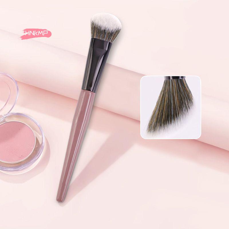 Portable Soft Bristles Blush Brush for Cheeks - Women's Cosmetic Tool for Face Contour Powder Blush Ideal for Beginners Girls