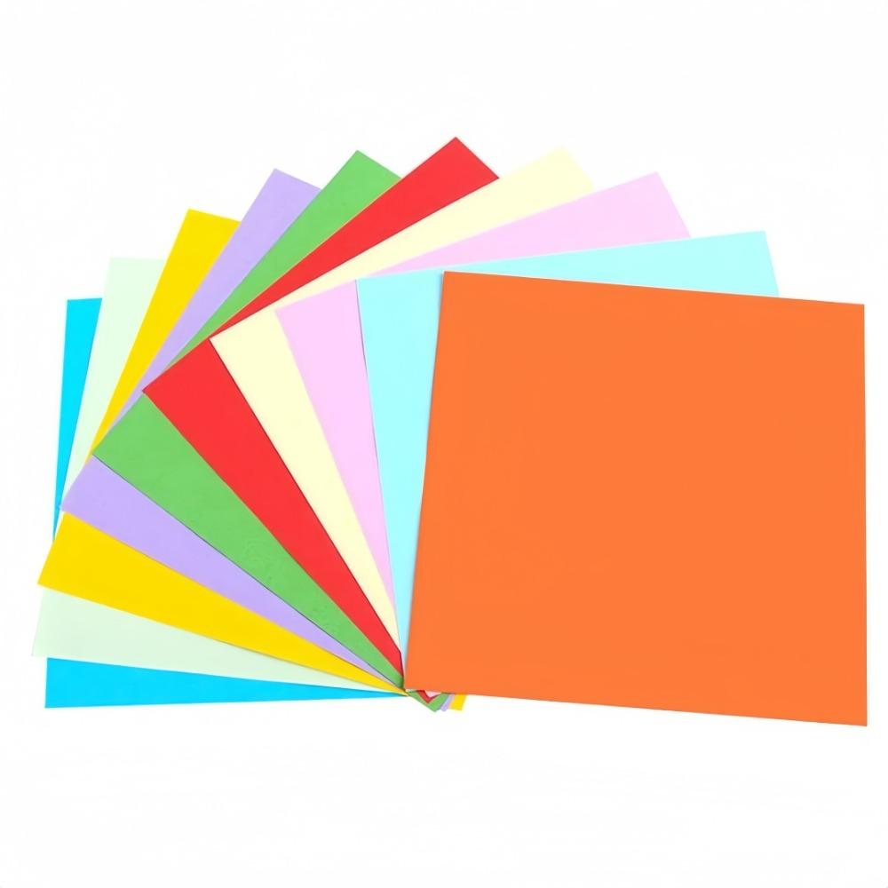 100pcs Square Colored Paper Multi-color DIY Cutting Pasting for Kindergarten Qianzhihe Handmade Folding Cutting Pasting Paper