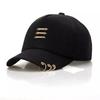 Fashion Unisex Iron Ring Baseball Cap With Rings Gold Color Snapback Caps Hip Hop Hats For Women  Summer Dad Hat