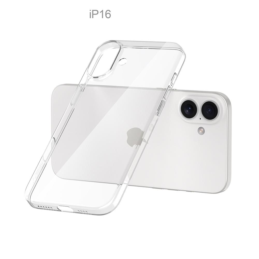 Ультратонкий прозрачный силиконовый чехол для телефона iphone 16 Plus 11 12 13 14 15 16 Pro Max 16e Прозрачный противоударный чехол для телефона Fundas
